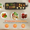 thumbnail image 3 of TOPCOMFY 27 Inch Electric Griddle, Adjustable Temperature, Non-Stick Surface, Efficient Oil Management, Portable Design for Indoor and Outdoor Cooking, 3 of 5