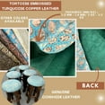 thumbnail image 4 of ArtisanCowhides Genuine Tortoise Embossed Cowhide Leather for Crafts – Torquoise 10 Sq ft, 4 of 7