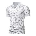 thumbnail image 3 of Cameland Mode Personnalité Chemise Décontractée Slim à Manches Courtes Imprimée Col Rabattu pour Hommes, 3 of 9