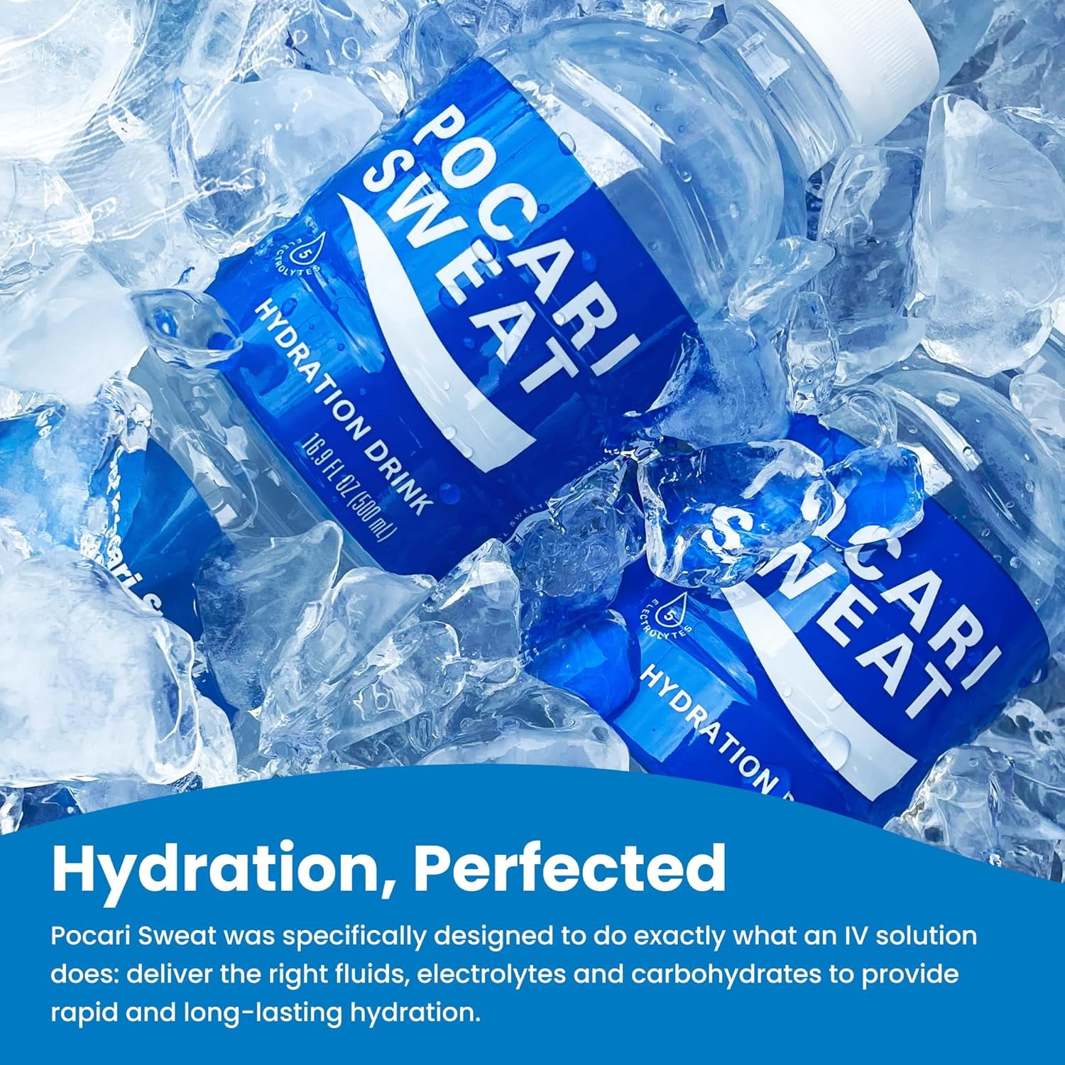 Pocari Sweat Electrolyte Drink, 12 Pack of 16.9 fl oz Bottles – Hydration, Replenishment & Recovery Beverage