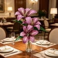 thumbnail image 6 of Leodye 1PCS Artificial Lily Flower Ornaments, Lifelike Floral Decoration, Ideal for Home Hotel Wedding Layout and Fragrance Matching Decor -15.74in, 6 of 7