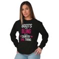 thumbnail image 3 of Boots Bling Country Thing Cute Women's Long Sleeve T Shirt Brisco Brands X, 3 of 6