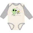 thumbnail image 3 of Inktastic Alien and Astronaut Kitty Cat Boys or Girls Long Sleeve Baby Bodysuit, 3 of 5