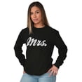 thumbnail image 4 of Mrs. Bride Bachelorette Honeymoon Women Plus Size Long Sleeve Graphic Tee Brisco Brands 2X, 4 of 5