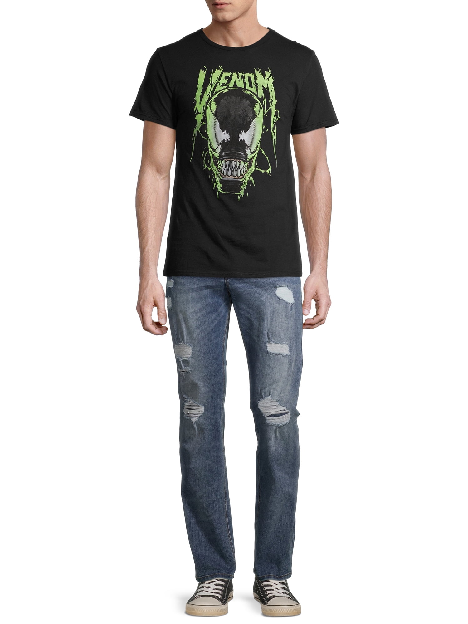 Marvel Oozy Venom & Purple Smoke Men's and Big Men's Graphic T-shirts 2-Pack Bundle