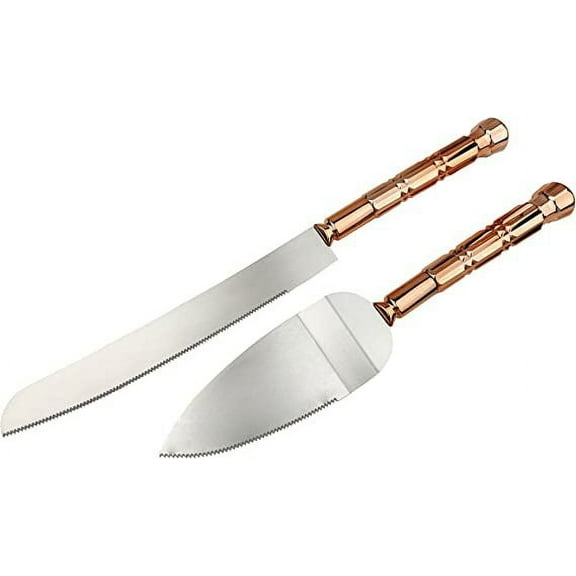 Gifts Infinity Wedding Cake Knife and Server Set Rose Gold