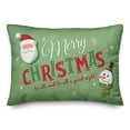 thumbnail image 2 of Creative Products Merry Christmas Retro 14x20 Spun Poly Pillow, 2 of 3