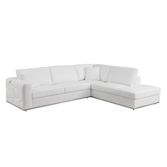 Titan Furnishings Transitional Italian Top Grain Leather Sectional