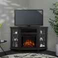 thumbnail image 2 of Real Flame Lynette 56" Corner Electric Fireplace TV Stand in Gray, 2 of 9