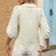 thumbnail image 4 of mfyjkho Tops Casuales Para Mujer, Camiseta Informal De Mujer Con Cuello En V, Mangas Abullonadas, Capucha, Rayas, Manga 3/4 Tops Para Hacer Ejercicio L, 4 of 8