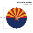 thumbnail image 2 of Arizona Flag Leather Drink Coasters for Drinks (6 Pack) for Tabletop Protection Round Shape, 2 of 6