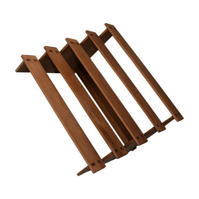 Langgg Wooden Display Riser Shelf Collectibles Display Stand for Dolls Figures Toys 2 Layer 30cm Brown 5 Layer 40cm
