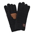 thumbnail image 2 of Dyfzdhu Women Winter Screen Gloves Warm Fleece Lined Knit Gloves Elastic Cuff Winter Black, 2 of 3