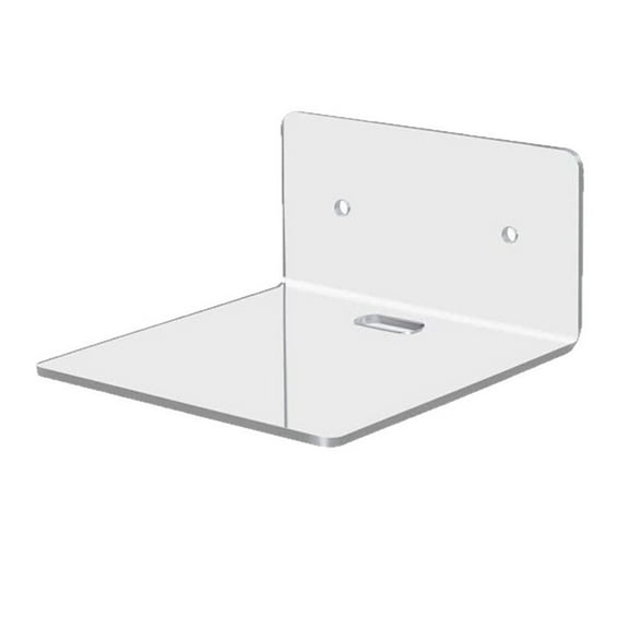 Acrylic Floating Shelves Set of 4,Wall Mounted Display Racks for Bathroom,Bedroom & Kitchen Storage,Clear Corner Wall Shelf Organizer