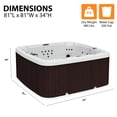 thumbnail image 5 of Lifesmart Coronado (LS600DX) Hot Tub - 7 Person, 65-Jet, 220v, Arctic White/ Espresso Brown, 5 of 24