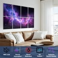 thumbnail image 3 of Classroom 8 Pack Art Acoustic Panels Sound Absorbing Mystical Nebula Purple Blue Stars Cosmic Clouds Decorative Soundproof Wall Panels Self Adhesive for Nursery Kids Game Room 48"x32", 3 of 7