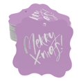 thumbnail image 1 of Inkdotpot Pack Of 100 Merry X-Mas Christmas Paper Tags DIY Craft Bracket Shape Real Silver Foil Hang Tags, 1 of 7