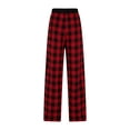 thumbnail image 6 of JUSLIO Womens Pants Fitness Plaid Fashion Casual Loose with Pockets Wide Leg Pants, 6 of 9