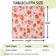 thumbnail image 2 of Strawberry Plants Fruit Flowe Square Fitted Tablecloth with Elastic Edge,Square Table Cover,Washable Elastic Table Cover for Home Kitchen Party Decor 36"x36", 2 of 6
