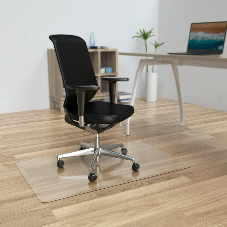 HOMEK Office Chair Mat for Hardwood Floor - 30'' x 48'' Rectangle, Easy  Glide Computer Desk Chair Floor Mat on Wood Tile Floor - Plastic Rolling  Chair Mat for Hard Floors 