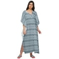 thumbnail image 4 of Moomaya Womens Printed Kimono Sleeve Button Down Cotton Maternity Long Kaftan, 4 of 5