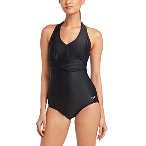 speedo halter one piece swimsuit