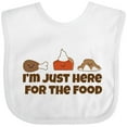 thumbnail image 3 of Inktastic I'm Just Here for the Food Boys or Girls Baby Bib, 3 of 4