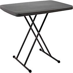 Iceberg 65491 Indestructible Too 1200 Series Resin Personal Folding Table 30 x 20 Charcoal