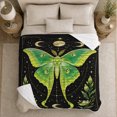 thumbnail image 5 of Mystical Moth Moon Phase Gothic Art Festive Celestial, Festive Celestial Art Scene, Warm Flannel Blanket for Sunroom and Reading Nook, Garden Lovers Housewarming Gift, Festive Home Decor, 5 of 9