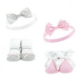 thumbnail image 2 of Hudson Baby Infant Girl 8Pc Headband and Socks Set, Pink Gray, 0-9 Months, 2 of 2