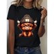thumbnail image 1 of Women's Fashion Casual Sports T-Shirt, Cute Cartoon Cow Print, Round Neck, Polyester, Stretch Knit Fabric, All Seasons, Ladies Leisure Sportswear Tee For Adult, Men, Women, Teen, Teenager, Adolescent, 1 of 8