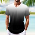 thumbnail image 2 of Summer Men's Popular T-shirt Printed V-neck Short Sleeved T-shirtXL, 2 of 5