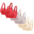 thumbnail image 1 of FAIWAD 6 Pack Bras for Women Front Closure Button No Underwire Everyday Bralettes Pregnant Plus Size Breathable Daily Bras, 1 of 5