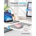 thumbnail image 6 of TECKNET Ergonomic Mouse, Rechargeable 2.4G+Bluetooth Vertical Mice 6 DPI Adjustable, Wireless Optical Carpal Tunnel Mouse Right Hand, Multi Device for Laptop, PC, Computer, MacBook, iPad - Pink, 6 of 8