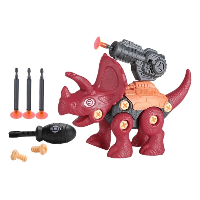 Milaget Assembly Dinosaur Toy Early Educational Disassembly Educational Simulation Model Triceratops