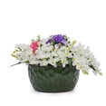 thumbnail image 6 of "3-Piece Antique Green Ceramic Flowerpot Set - Modern Planter for Patio, Garden, Windowsills - Indoor & Outdoor Decor", 6 of 13