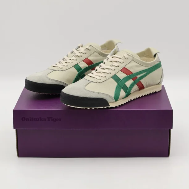 1182A466-101 Onitsuka Tiger Mexico 66 Deluxe Cream Green (Women's)