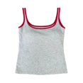 thumbnail image 5 of CUSTG Women Solid Color Camis Sleeveless Color Knit Tank Tops With Built In Bra Padding Backless O-NeckOuterwear For Modern Casual Fitness Holiday Female Summer Shirts, 5 of 5