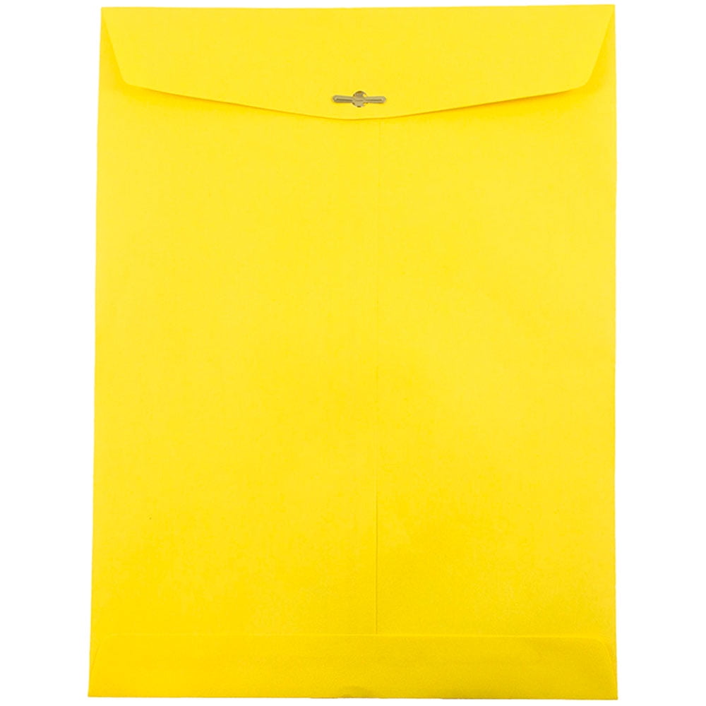 JAM Paper 10 x 13 Clasp Envelopes, Yellow, 25/Pack