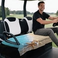 thumbnail image 5 of XYZCANDO Terry Cloth Beach Starfish Golf Cart Seat Cover with 4 Pockets, Non-Slip Universal 2-Seat Protector for Golf Cart, 5 of 9