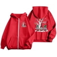 thumbnail image 4 of WILLBEST Sudadera Deportiva para Mujer Ladies' Christmas Printed Zipper Long Sleeved Pocket Drawstring Casual Hooded Sweatshirt 1790 Chica​​, 4 of 8