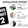 thumbnail image 4 of Speed Limit 2 Mph Tin Sign Warning Traffic Road Street Metal Tin Sign Indoor/Outdoor Use Garage Bar Man Cave Wall Decor 8x12 Inch, 4 of 6