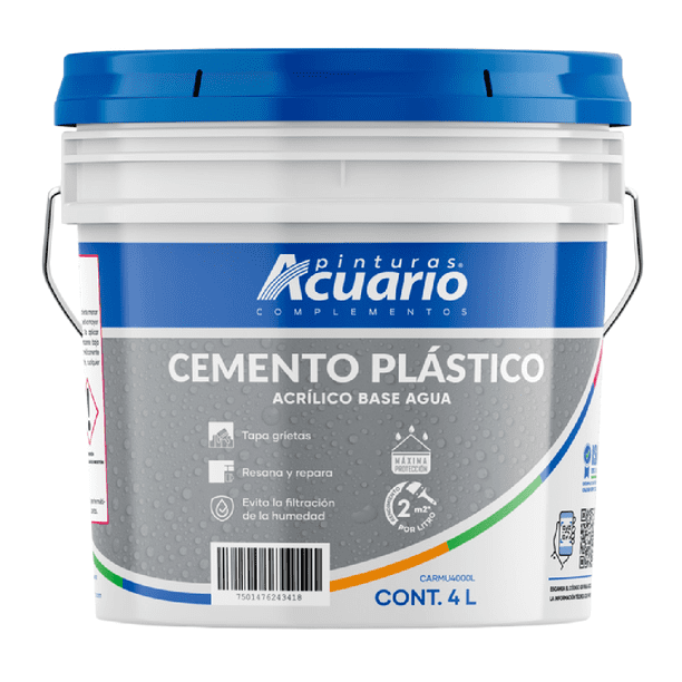 Resanador Impermeable Cemento Plástico Acuario 4 Litros