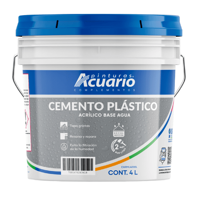 Resanador Impermeable Cemento Plástico Acuario 4 Litros