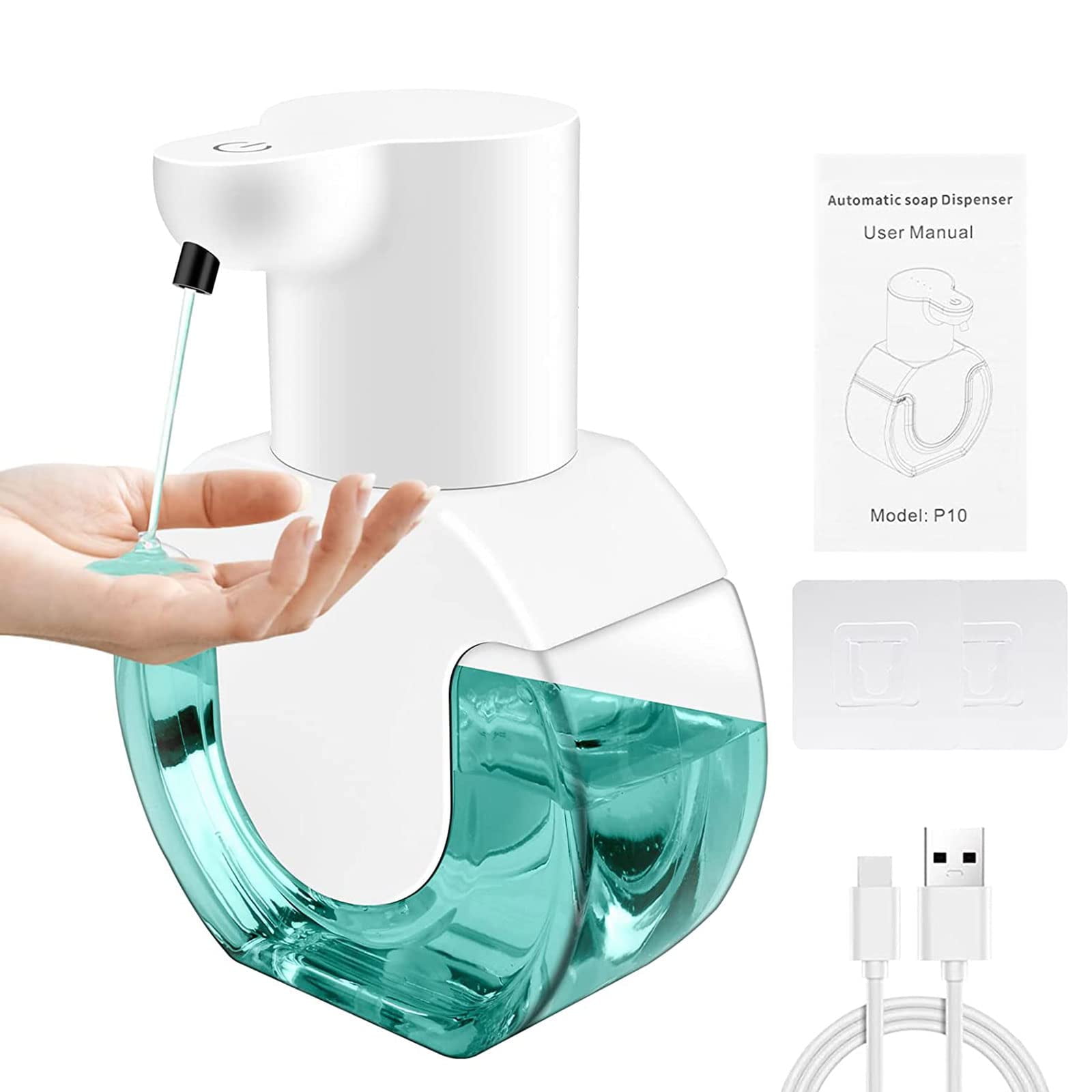 YANSION Automatic Soap Dispenser, USB Rechargeable Liquid Hand Soap