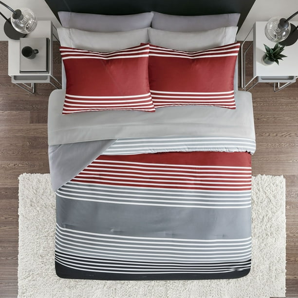 Comfort Spaces Colin Bed in a bag 6 Piece Comforter and Sheet Set, Twin