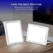 Verilux HappyLight Lucent - One-Touch Light Therapy Daylight Lamp with 10,000 Lux, UV-Free, LED Bright White Light & Detachable Stand for Boosting Mood & Improving Sleep
