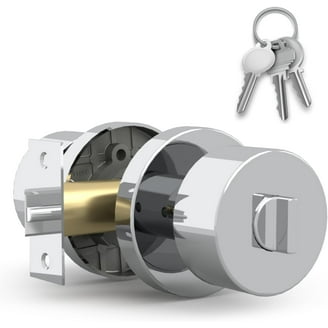 Stanley N280-636 Universal L-Handle Garage Door Lock, Chrome, For