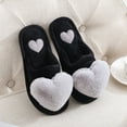 thumbnail image 2 of Puntoco Women'S Shoes Clearance,Women'S Flat Shoes Fuzzy Slippers Love Plush Cozy Furry Slides Soft Warm House Shoes Gray, 2 of 4