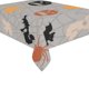 thumbnail image 1 of ABPHQTO Juego de mantel de calabaza de encaje de telaraña de Halloween 150x210 cm cubierta de mantel de mesa de escritorio de araña de calavera de casa embrujada, 1 of 3